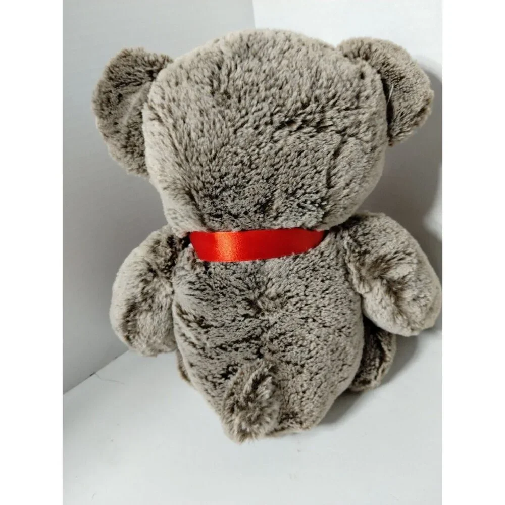 Animal Adventure Vintage Plush Teddy‎ Bear with Red Ribbon & Heart Accent 18 in